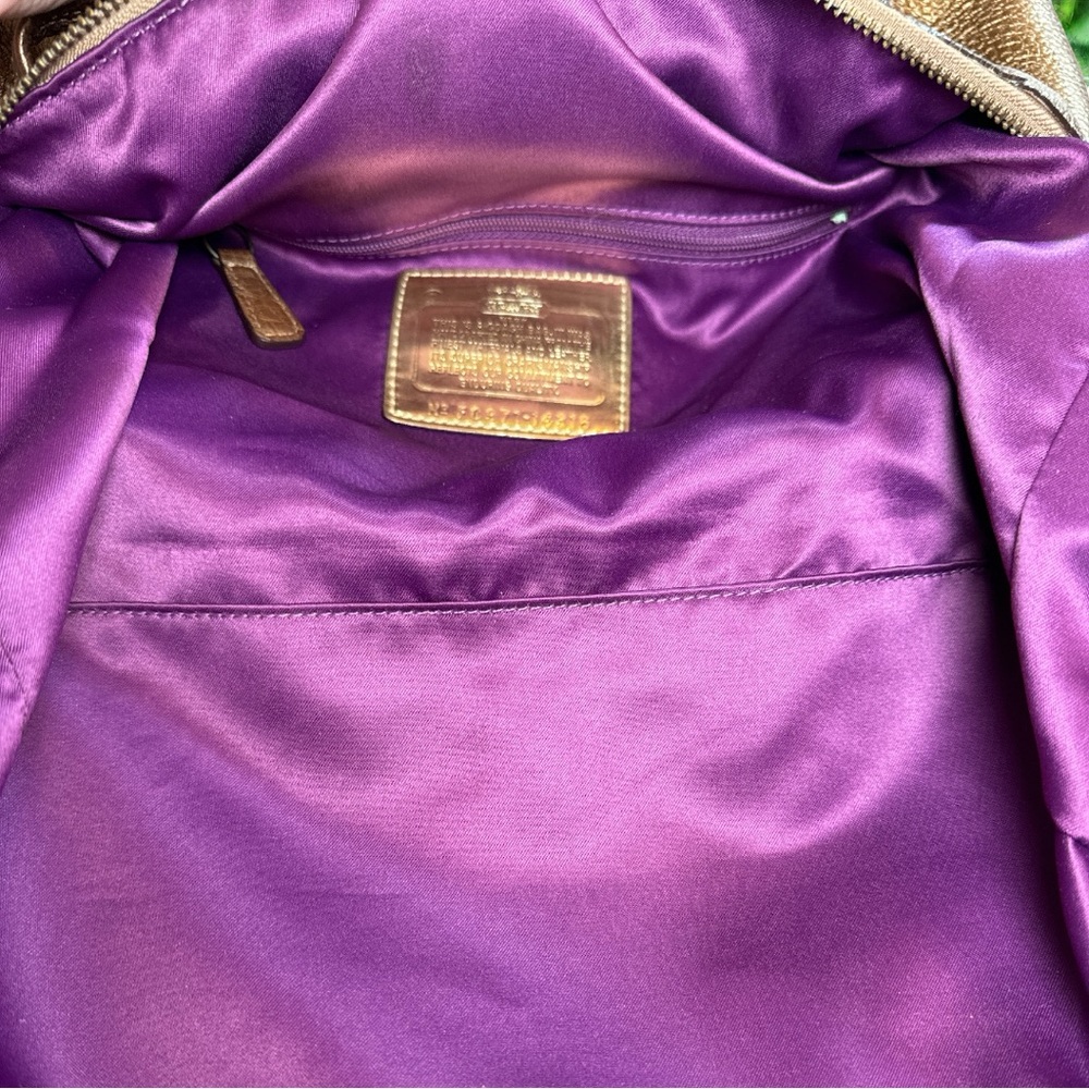 Coach Vintage Madison Audrey Metallic Bronze Leather Handbag w Three Hangtags - Picture 13 of 13